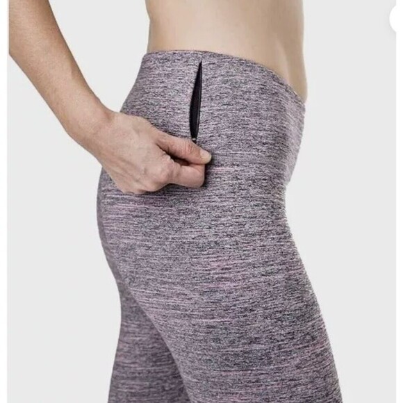 Tuff Athletics Womens Performance Lycra UPF 40+  Leggings Pink Black Small - Picture 2 of 7